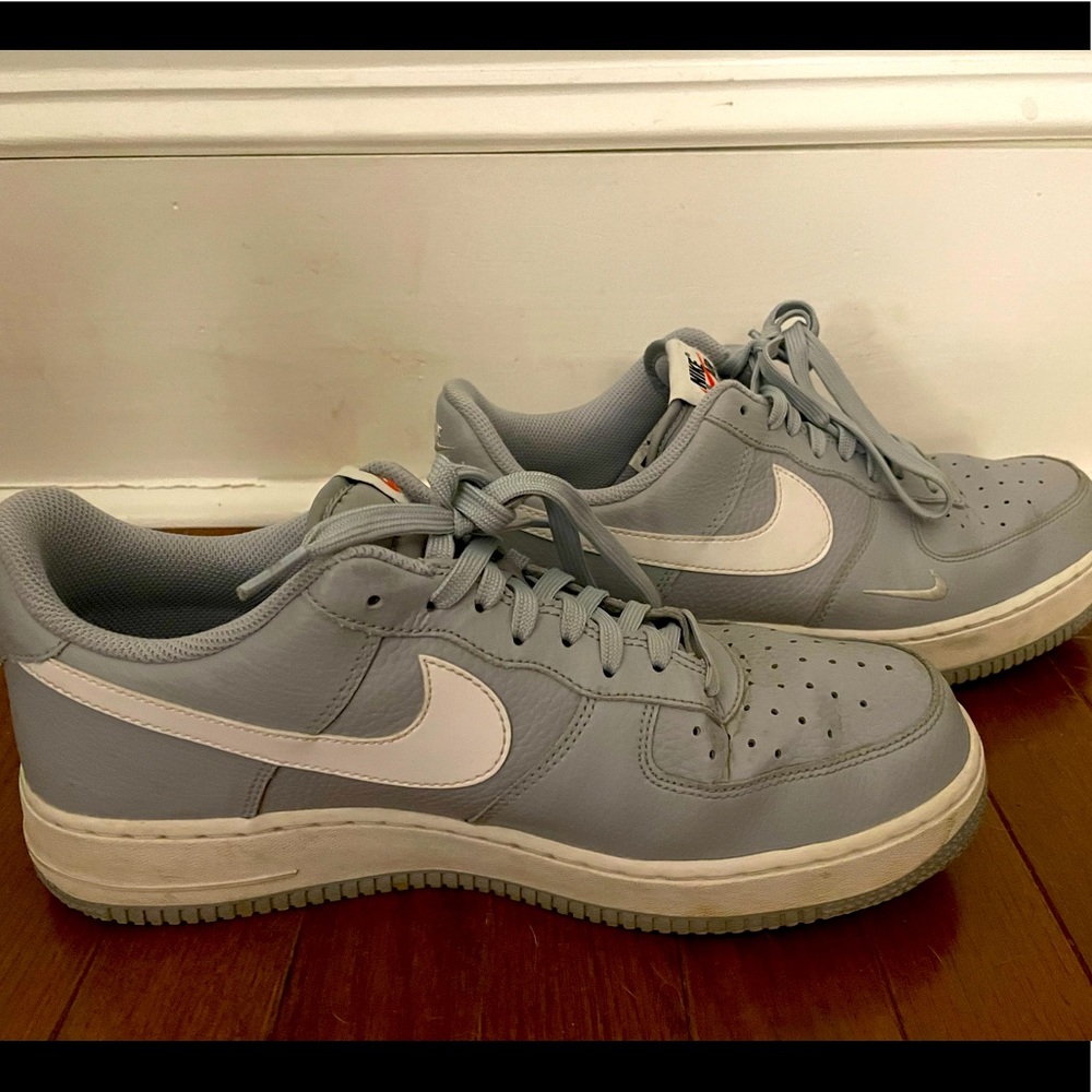 Nike Air Force 1s. Good condition. Typical wear and tear. No flaws.